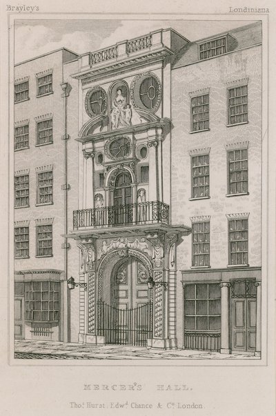 Mercers Hall, Cheapside, Londýn od English School