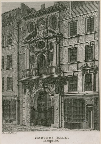 Mercers Hall, Cheapside, Londýn od English School