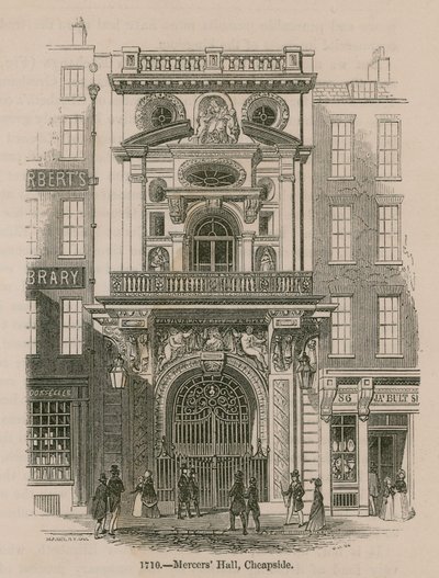 Mercers Hall, Cheapside, Londýn od English School