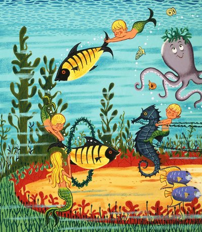 Lidové mořské panny od English School