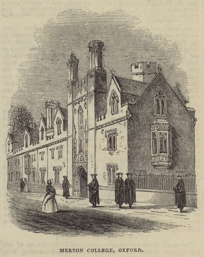 Merton College, Oxford (rytina) od English School