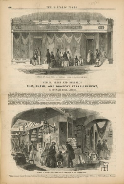 Pánové Breech a Berralls Silk, Shawl a Drapery Establishment od English School