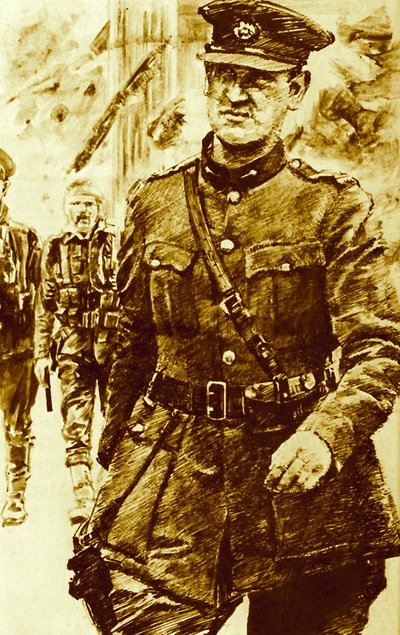 Michael Collins, vůdce rebelů ve velikonočním povstání v Irsku, 1916 od English School