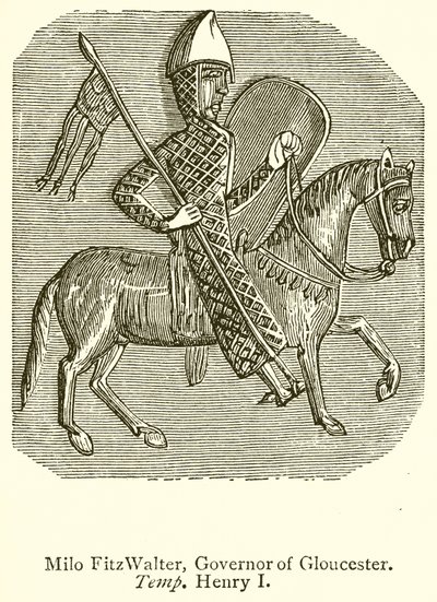 Milo FitzWalter, guvernér Gloucesteru. Temp. Jindřich I od English School