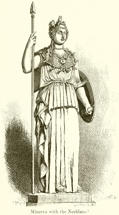 Minerva s náhrdelníkem od English School