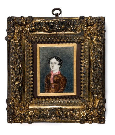 Miniatura Anne Lister ze Shibden Hall (akvarel na papíře) od English School