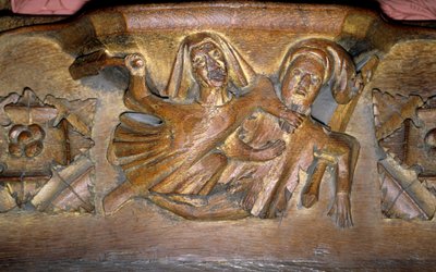 Misericord (dřevo) od English School