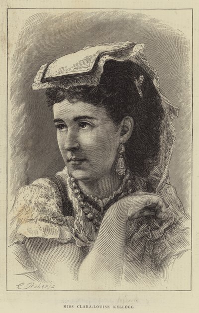 Slečna Clara-Louise Kellogg (rytina) od English School