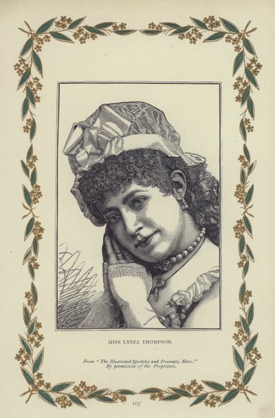 Slečna Lydia Thompsonová (rytina) od English School
