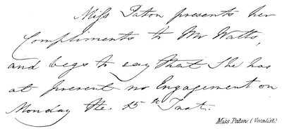 Slečna Paton, (zpěvák) od English School