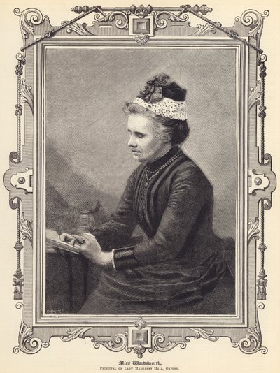 Slečna Wordsworthová, ředitelka Lady Margaret Hall, Oxford (rytina) od English School