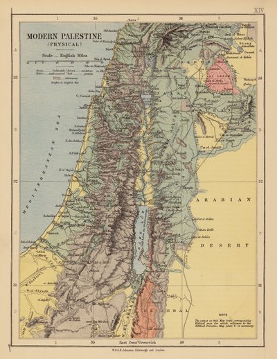 Moderní Palestina (barevná litografie) od English School