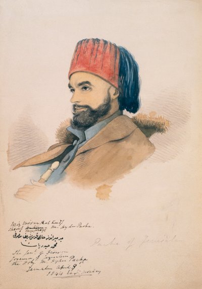 Mohammed Hayder, paša Jeruzalémský, 1844 od English School