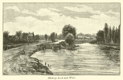 Molesey Lock and Weir od English School