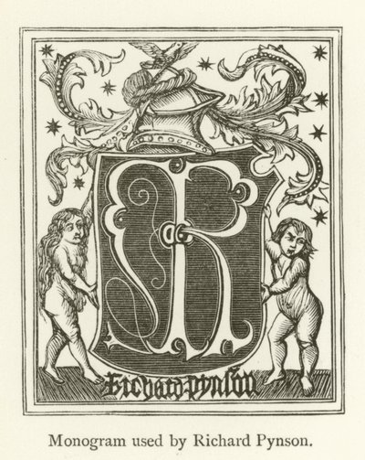 Monogram použitý Richardem Pynsonem od English School