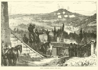 Mont Valerien během obléhání, říjen 1870 od English School