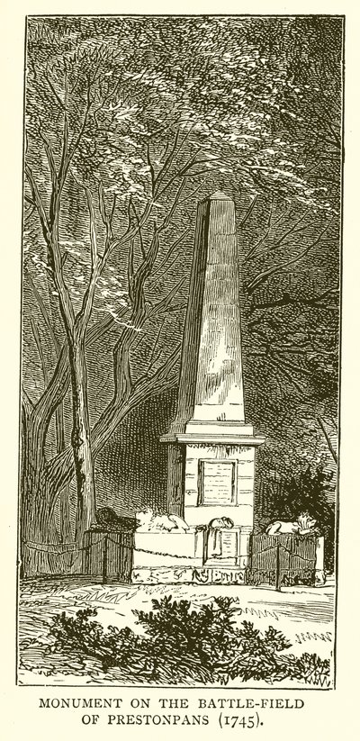 Památník na bitevním poli Prestonpans (1745) od English School