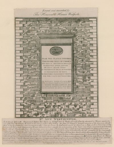 Památník Theodora, krále Korsiky od English School
