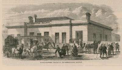Stanice Moorgate Street Metropolitan Railway od English School