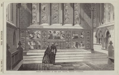 Mozaiková výzdoba v Lady Chapel, Chester Cathedral (rytina) od English School