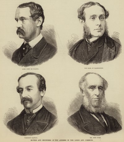 Movers and Seconders of the Address v Lords and Commons od English School