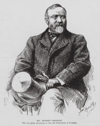 Pan Andrew Carnegie (litografie) od English School