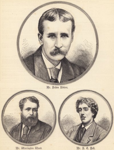 Pan Briton Riviere, pan Warrington Wood, pan RC Belt (rytina) od English School