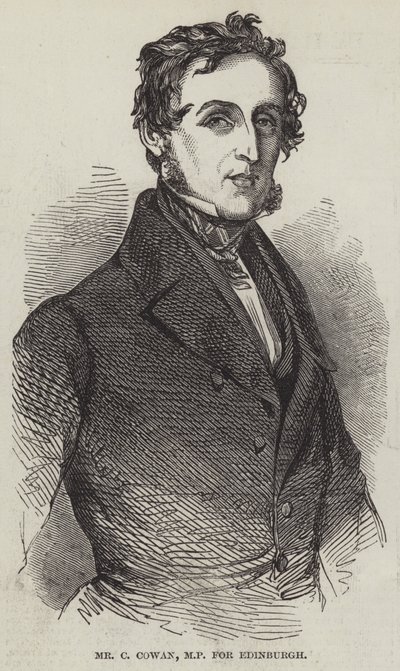 Pan C Cowan, poslanec za Edinburgh (rytina) od English School
