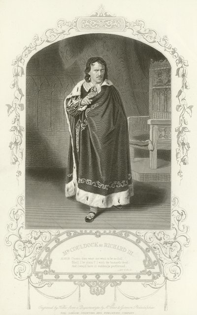 Pan Canock jako Richard III, Richard III, Akt IV, Scéna II od English School