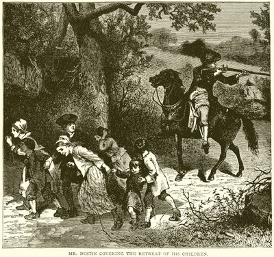 Pan Dustin pokrývající Ústup svých dětí od English School