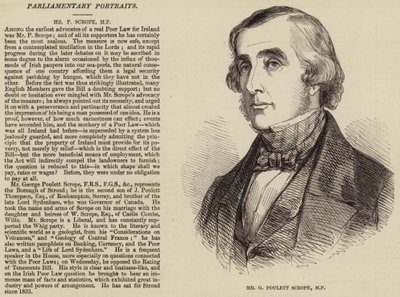 Mr G Poulett Scrope, MP (rytina) od English School
