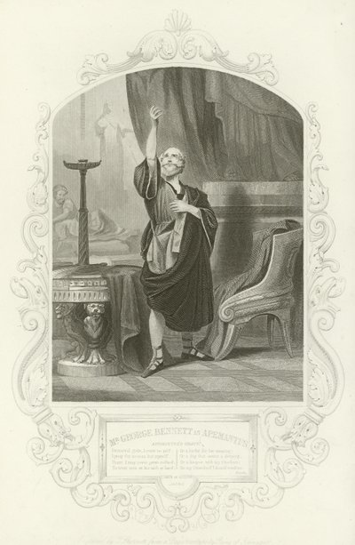 Pan George Bennett jako Apemantus, Apemantus grace, Timon z Athén, dějství I, scéna ii od English School