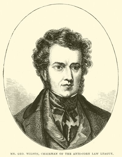 Pan George Wilson, předseda Ligy proti kukuřičnému zákonu (rytina) od English School
