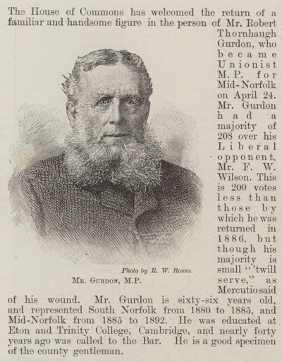 Pan Gurdon, poslanec (rytina) od English School