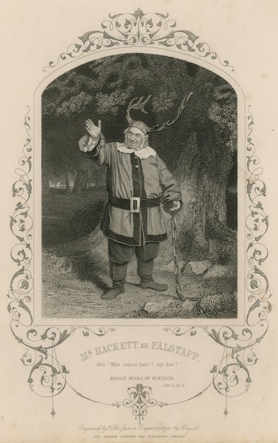 Pan Hackett jako Falstaff ve Veselé paničky z Windsoru od English School