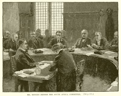 Pan Rhodes před jihoafrickým výborem od English School
