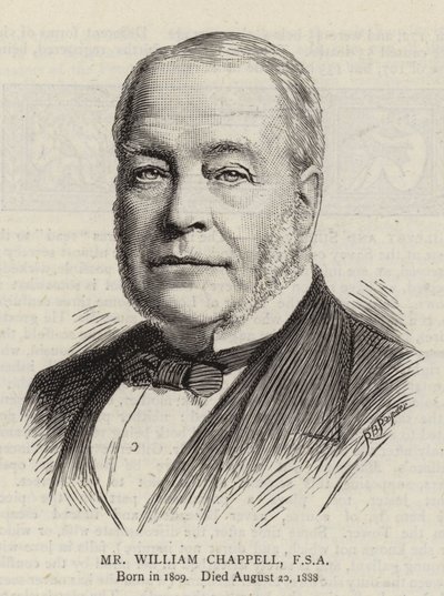 Pan William Chappell, FSA (rytina) od English School