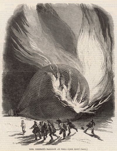 Balón paní Grahamsové v plamenech od English School