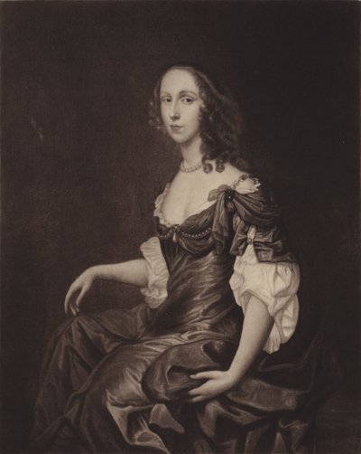 Paní Iretonová (Bridget Cromwellová), nejstarší dcera Olivera Cromwella (litografie) od English School