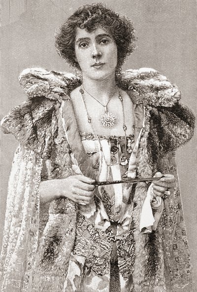Paní Patrick Campbell, From The Strand Magazine vydaný v roce 1897. od English School
