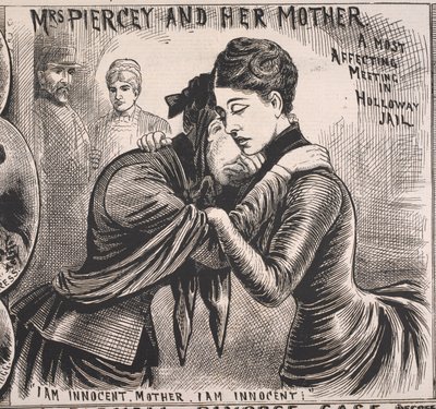 Paní Pierceyová a její matka, Illustrated Police News, 22. listopadu 1890 (tisk) od English School