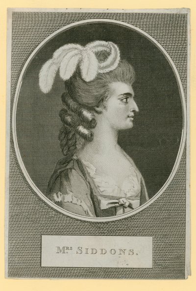 Paní Sarah Siddons, herečka od English School