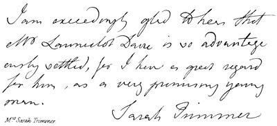 Paní Sarah Trimmerová od English School