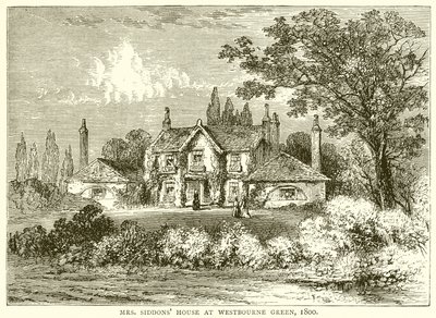Dům paní Siddonsové ve Westbourne Green, 1800 od English School