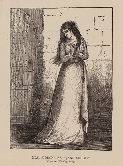 Paní Siddonsová jako "Jane Shore" (rytina) od English School