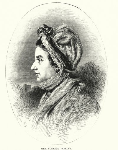 Paní Susanna Wesley (rytina) od English School