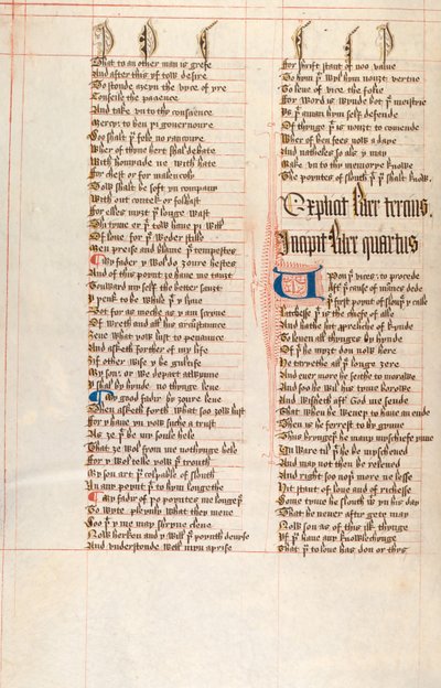 Ms326 f66v, Confessio Amantis od Johna Gowera (pero a inkoust na pergamenu) od English School