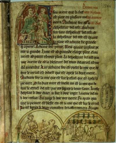 Ms.O.1.20.f.241v Jerome: Lékař navštěvující pacienta a lékárník, z 