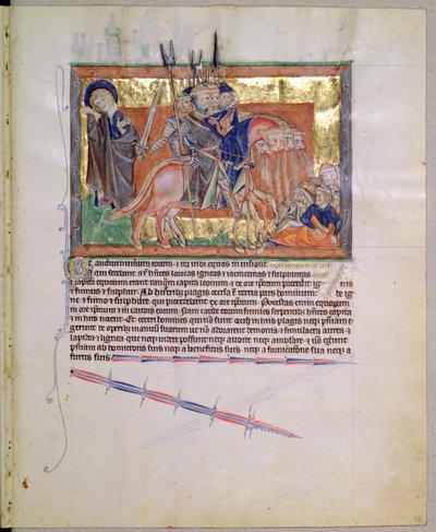 Paní L.A. 139-Lisboa fol.20 Armáda jezdců, z Gulbenkian Apocalypse, c.1256-70 od English School