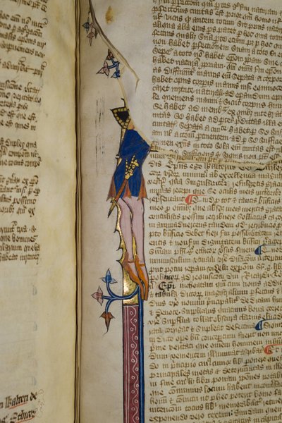 Paní New Coll 242, f.178r, Komentář k Aristotelově politice od Waltera Burleyho (pero a inkoust na pergamenu) od English School